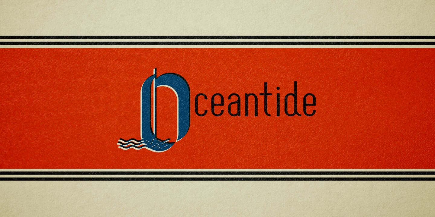 Пример шрифта Oceantide Display #7